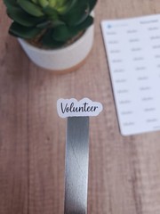 Volunteer Script Stickers for Calendars, Journals and Planners