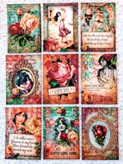9 Vintage Gypsy Soul Ladies~Glossy Sticker Labels~Journals~Bottles~Crafts~239S