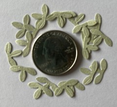 LIGHT GREEN TRI-LEAF SPRIG Die-cut Embellishment(20pc)Jolee’s •Flowers•Garden•••