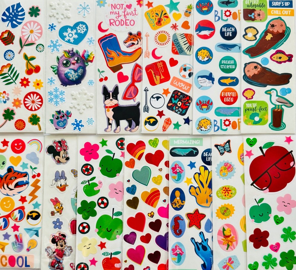 Retro Sticker lot set of 199+ Stickers / Mxd Themes