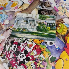 Ephemera Cutouts Greeting Card Fronts Lot Scrapbook Junk Journal Multi Color