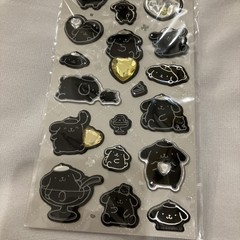 Brand New Sanrio Monotone Stone Pompompurin Sticker Sheet