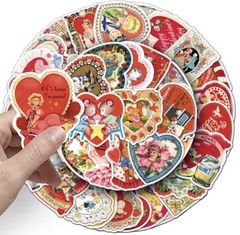 50 PACK RETRO VTG NOSTALGIA VALENTINES DAY SWEET HEART LOVE Set Bulk Lot 50PCS