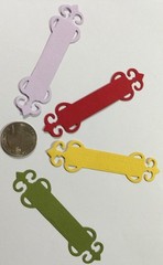 FANCY LABLE TRIO Die-Cuts(6pc)MADE in USA•Journaling•Memories•Scrapbooking •Tags
