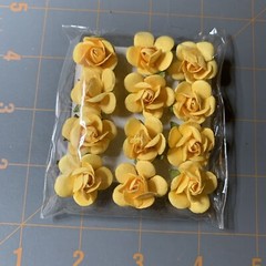 Michael’s- Paper Flowers Yellow Scrapbook Card Making Embellishments