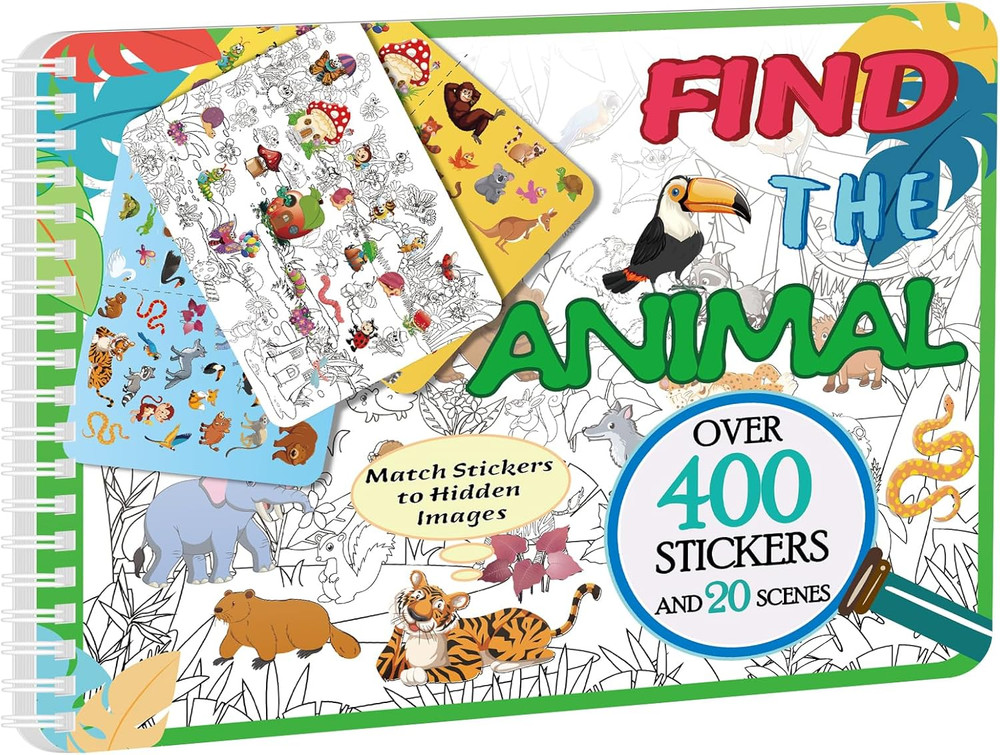 Animal Sticker Book for Kids – 20 Themes, over 400 Stickers
