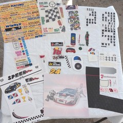 NASCAR 1:24 Racing Decal Lot 12 Sheets Matte Paper w/ Glitter Jeff Gordon