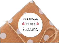 120Pcs ‘Your Support Is Such a Blessing’ Stickers Express Gratitude Effortlessly