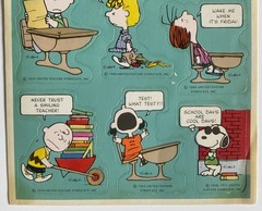 Vintage PEANUTS CLASSROOM/SCHOOL STICKERS Single Sheet Snoopy/Charlie Brown