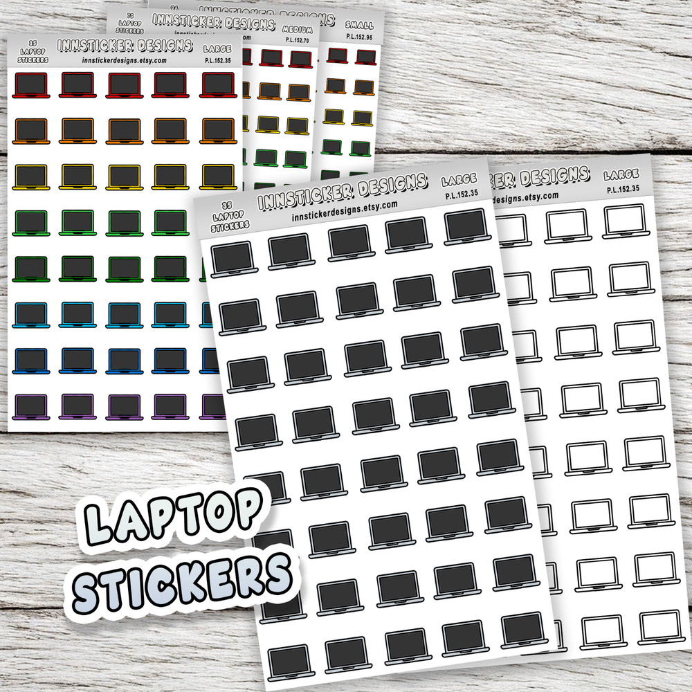 Laptop Stickers, Mini Icon Reminder Planner stickers, Journals, Scrapbooks
