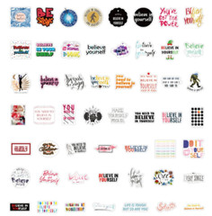 Inspirational Sticker Quotes Motivational Scarpbook Decal Vinyl Stickers 50pcs