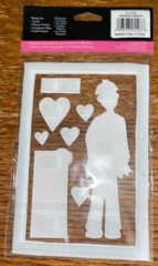 Provo Craft STAND-Outs Christina Cole Framed Grooms Tux Heart Scrapbook Stickers