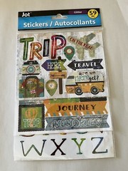 Jot Glitter Stickers 59 Pieces Road Trip Travel Journey Memories