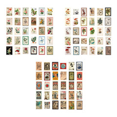 Vintage Scrapbook Washi Stickers Set 180Pcs Plant Old Modern Times Forest Animal