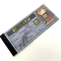 Coffee Sticker Book with Gold Foil Accents Scrapbooking Planner Card Making