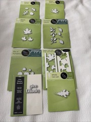 Poppy Stamp Cut Dies Bundle With 8 Fall Autumn Leaves Themed