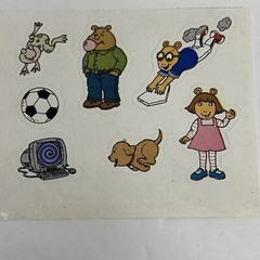 Vtg Marc Brown Arthur & Friends Stickers 1999 Party School Sports Kids Crafts