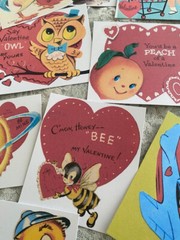 Vintage Style Retro Valentine Die Cut/Gift Tag~50 Pc-Silly Old Fashioned & Fun!