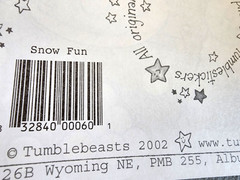 Snow Fun Clear Sticker Sheet Scrapbook Winter Sled NOS Vintage 2002 Tumblebeasts