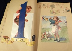 Vtg 1930s Magazine SCRAPBOOK Pages Illustrations Mixed Media Collage Paper Art