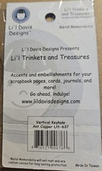 Li’l Davis Designs Li’l Trinkets and Treasures 2 vertical keyhole antique copper