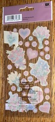 RARE Sticko Vellum Flowers Bouquets Tulip Garden Hearts Spring Scrapbook Sticker