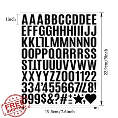 YEODEESN 1″ Black Vinyl Letter Stickers 980pc