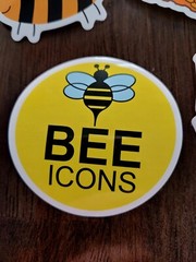 STICKERS x 5 Honey Bee Icons Apiculture Beehive Cartoon Large Sticker BEE9
