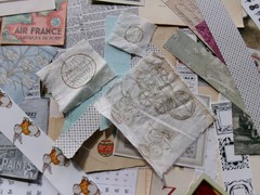 30 Piece Junk Journal sticker Ephemera Vintage Paper FANCY CUTS STAMPS WORDS