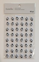 Puffy Paw Prints Dog Cat Pets Animals Scrapbooking Stickers by Recollections