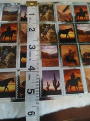 Vtg Cal Farley’s Camp Full Sheet Southwest Theme Stickers Stamp Shaped Stickers