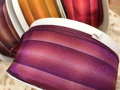 vintage stripe wire ombre acetate rayon 1.5″ ribbon 1yd made in France