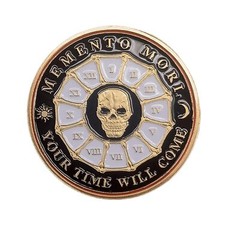 Memento Mori Challenge Coin Memento Vivere Coin Skull Challenge Coin