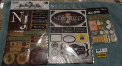 NEW LOT of 4 STATE OF NEW JERSEY THEME scrapbooking stickers