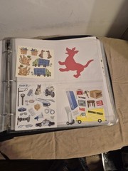 Crop instyle psb 3 ring binder W/ Family friends & home cutouts & Stickers
