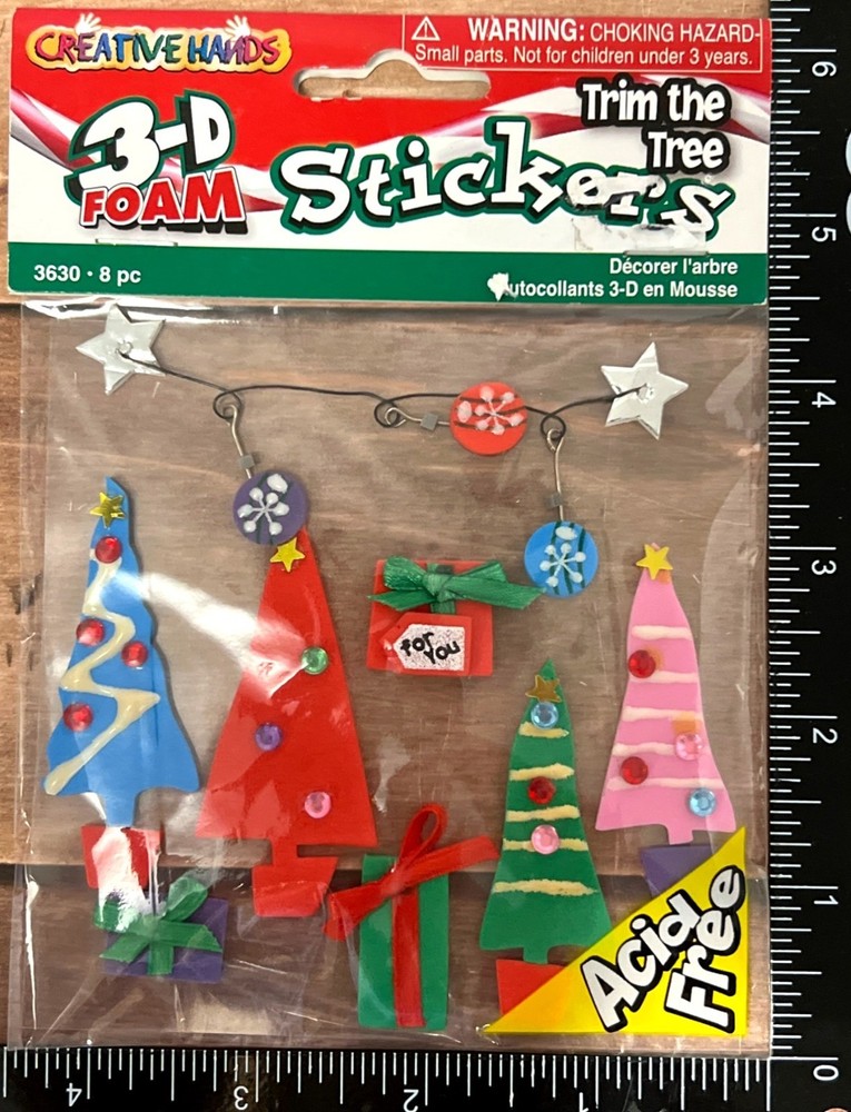 3-D Foam Stickers Trim the Tree presents Fibre Craft 3630 Creative Hands