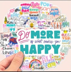 10pcs Motivational Quote Stickers- Scrapbook, Journal, DIY Crafts & Card