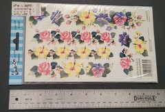 Rub On Transfer Flower Borders Bands