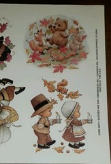Vintage Morehead Blessed Are Ye Thanksgiving Fall stickers seals