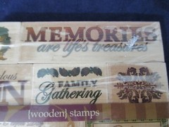 Portfolia Gifted Memories Scrapbook Findings Wooden Stamps Purple Ink Pad New