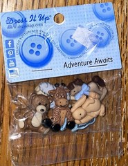 Dress it up Memory Mates-Adventure Awaits-Animal Button Scrapbook Embellishments
