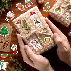 399PCS Christmas Stickers for Kids, Merry Christmas Stickers for Envelopes Cards