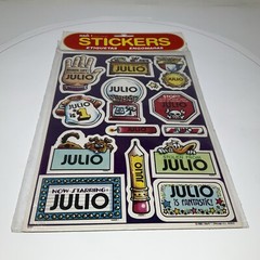 JULIO – Vintage 80s Celebrity Stickers Self-Adhesive/Removable by Mark I Spanish
