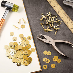 100 Pieces 3/4 Inch Brass Paper Fasteners Paper Brads, and 300 Pieces Plated Bra