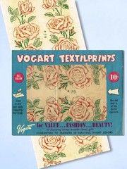 VTG MCM Floral Vogart Textilprints Transfer Patterns Iron On Flowers Roses
