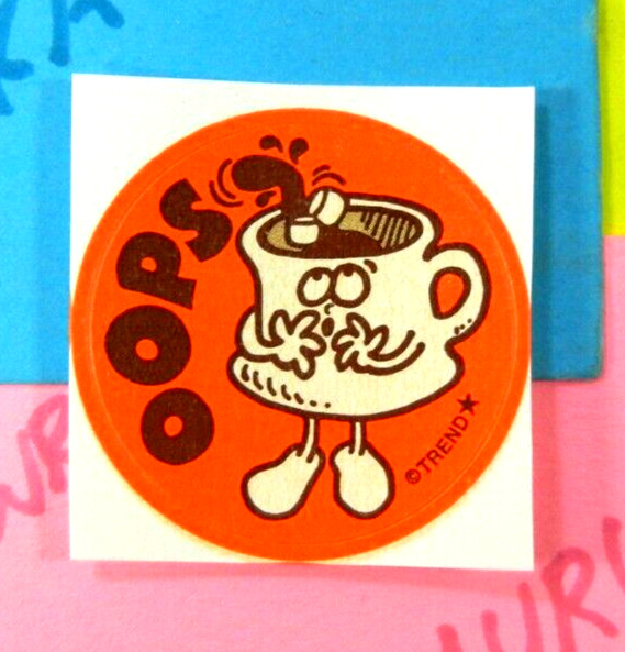 Trend Retro Hot Chocolate Cocoa Scented Oops Scratch & Sniff Sticker