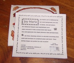Colorbok Joy Marie Sticker Sheet(2) ~ Lodge Elements, Duck, Hiking Boots, Leaves