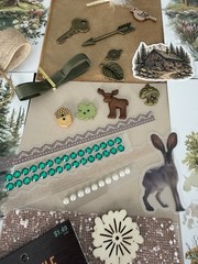 Mountain Bear Moose Junk Journal Ephemera Kit 151 Pc Forest Cabin Scrapbook Pape
