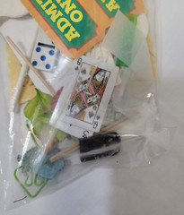 Scrap Book Embellishments Ephemera Bag of Mixed Pieces Ticket Button Ticket