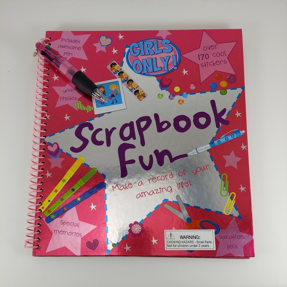 Girls Only! Scrapbook Fun Starter Scrapbook with Pen & 170 Stickers